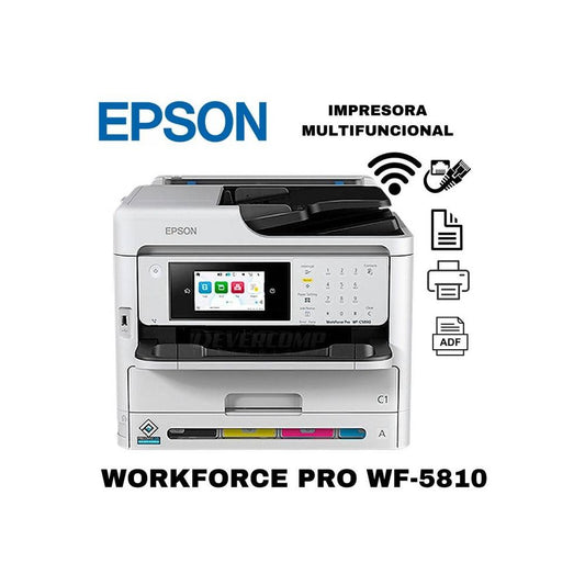 Impresora Multifuncional Epson WorkForce Pro WF-C5810 C5810 A4 IMPRESION DUPLEX SCANNER ADF DUPLEX WIFI INALAMBRICA LAN RJ45 ULTRA VELOZ
