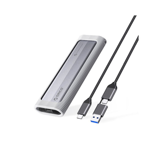 ENCLOSURE ORICO SSD M.2 10Gbps DUAL NVMe  CON FUNDA SILICONA USB-C ABS