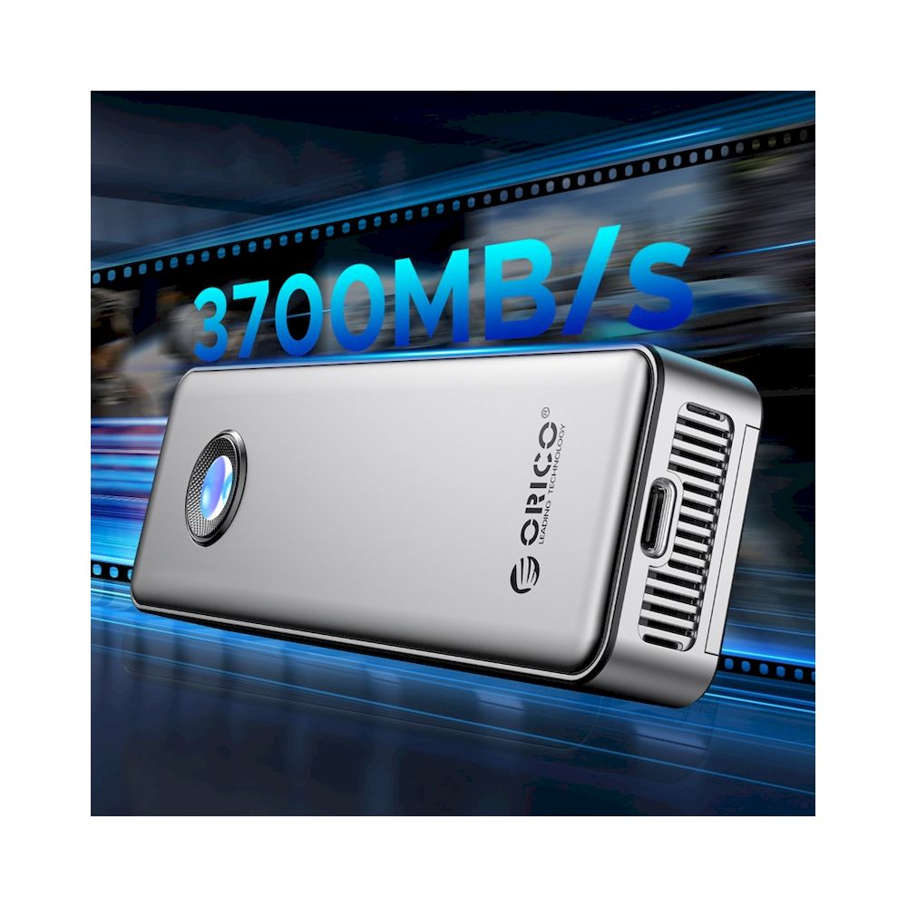ENCLOSURE SSD USB4 M.2 nvme ORICO DE ALUMINIO 40Gbps RGB CON VENTILADOR 8TB MAX. (MODEL  OUM2-U4)