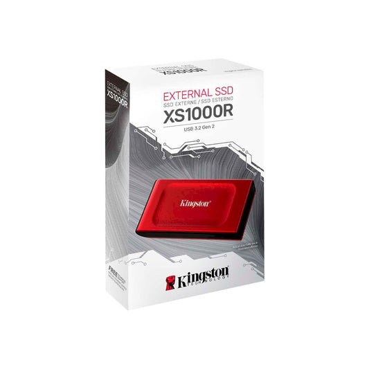 Disco SSD externo KINGSTON XS1000 2TB 3.2 ROJO 1000 MB/Seg