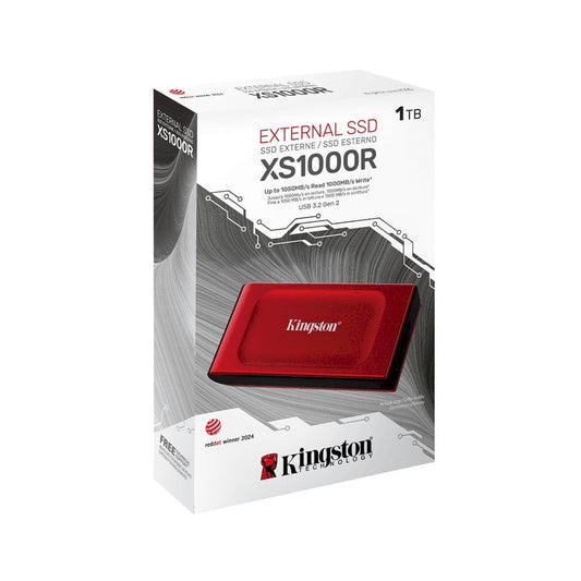 Disco externo SSD KINGSTON SXS1000 1TB ROJO 1050 MB/Seg
