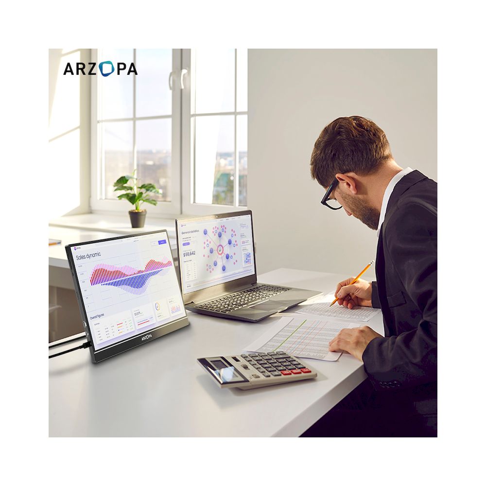 MONITOR PORTÁTIL ARZOPA ZR1C 16" 2560x1600 IPS USB-C HDMI