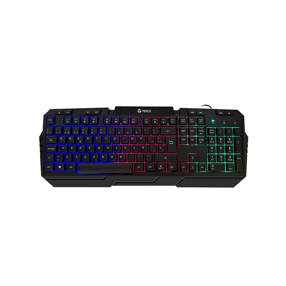 COMBO TEROS TE-4063N MULTIMEDIA ESPAÑOL SENSOR OPTICO MOUSE + TECLADO + MOUSE PAD + AUDIFONOS