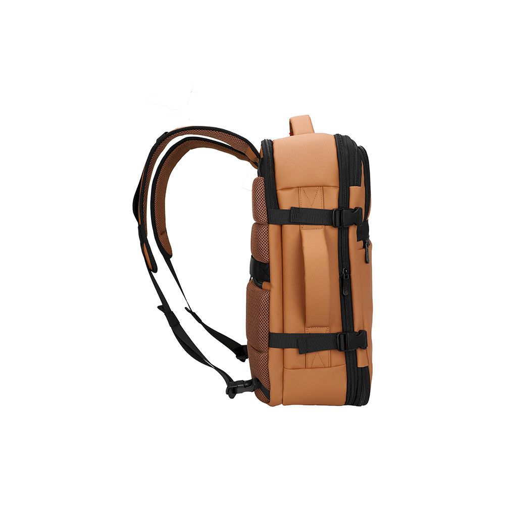 MOCHILA MALETIN PARA VIAJE TEROS TE-9038BW COLOR MARRON 15.6' PORTALAPTOP POLYESTER RESISTENTE AL AGUA