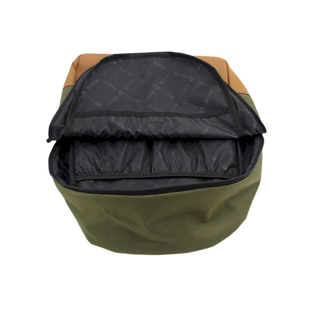 Mochila Teros TE-ACS9021MG VERDE MILITAR PARA LAPTOP HASTA 15.6' POLIESTER