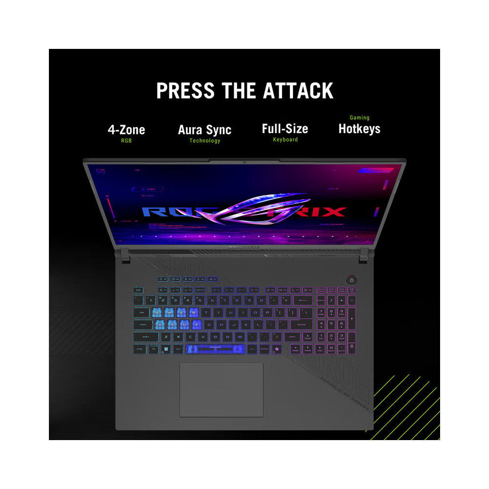 Laptop ASUS ROG STRIX G18 18' R9 16GB 1TBSSD RTX5050 V8GB T. ILUMINADO 16NUCLEOS W11 (G814PH ES94)