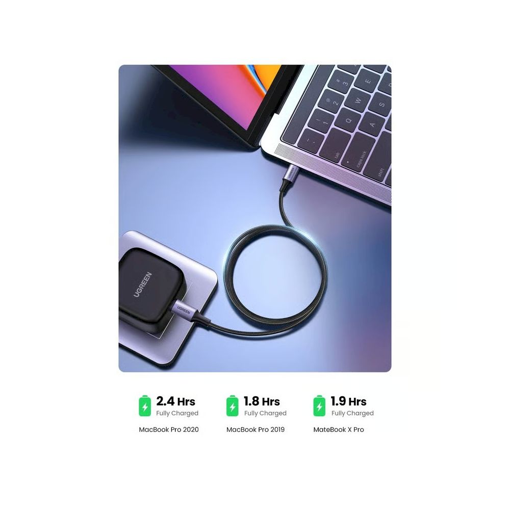 Cable UGREEN USB-C a USB-C carga rápida 100W 1.5m US316