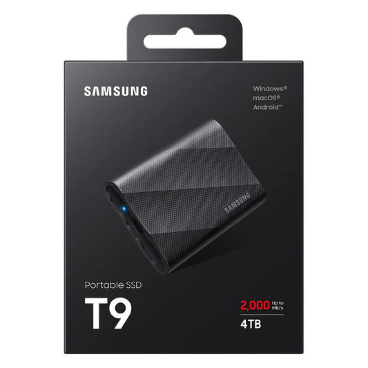 Disco SSD externo SAMSUNG T9 4TB 20Gbps USB C 2000MB/S