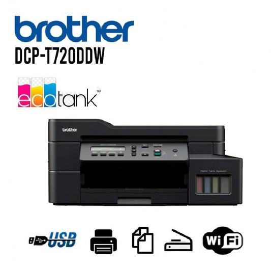 Impresora Multifuncional Brother T720 Sistema Continuo WIFI ADF DUPLEX