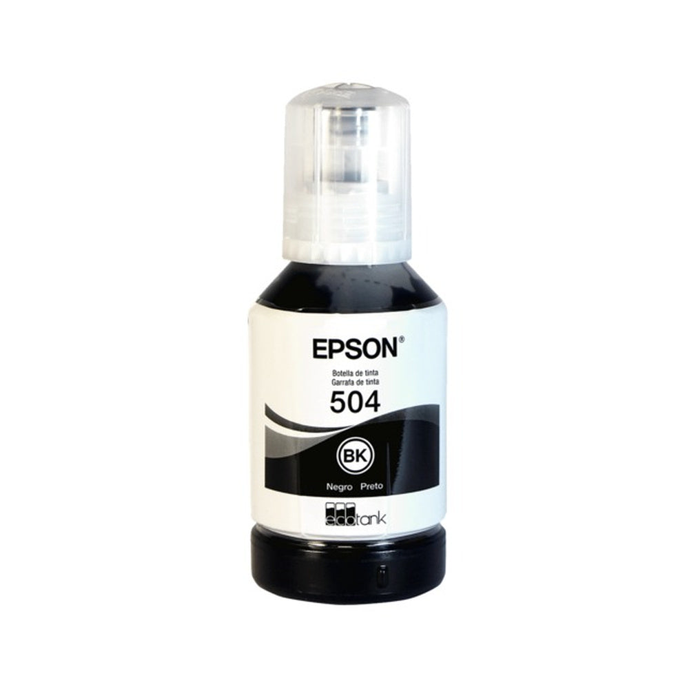 Botella Tinta Epson T504 negra Original Tinta Epson black 504 L4150 L4160 L4260 L6171 L6270 L6191 L14150 T504420-AL