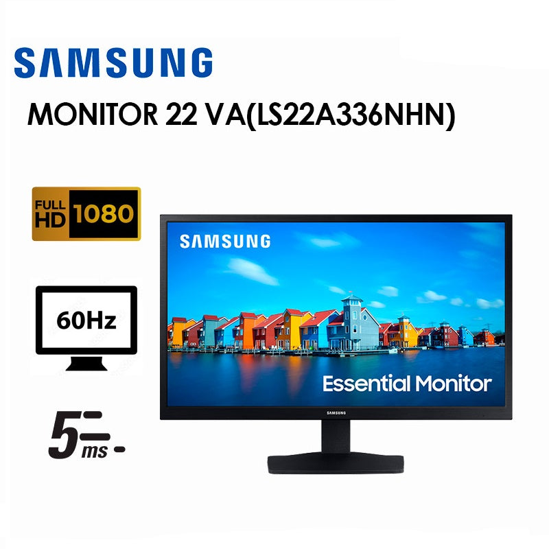 Monitor Samsung LS22A33 22' FULL HD WIDE 60HZ FHD 5MS HDMI VGA