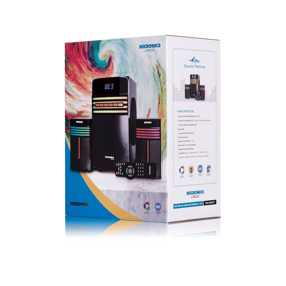 PARLANTES MICRONICS LIRICO MIC-S7065BT RGB SD FM USB