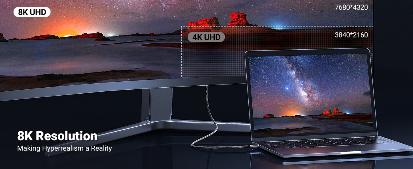 CABLE UGREEN USB C a DISPLAYPORT 3M 8K Thunderbolt 4 3 CERTIFICADO 4k 2k HDR 240hz 180hz 165hz 144hz HDR G-SYNC FREESYNC CM556 25839