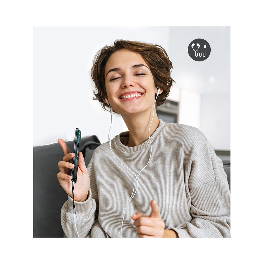 Adaptador Dac Usb C A 3.5mm Encordado De Aluminio Ugreen (AV161)