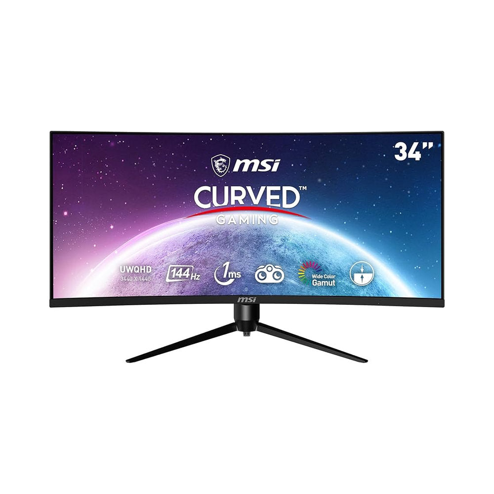 Monitor GAMER Curvo MSI MAG342CQR 34' 1MS 144HZ ULTRAWIDE PS5 PS4 XBOX