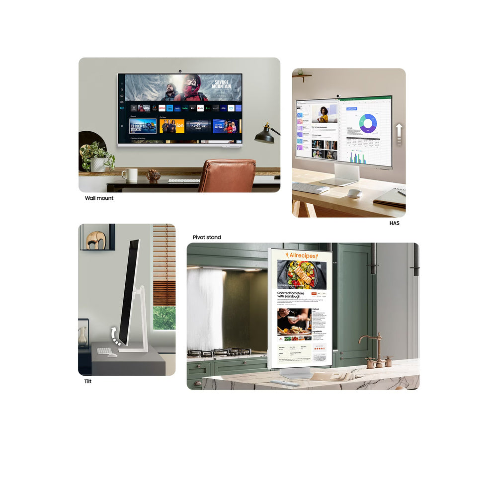 Monitor SMART Samsung LS32CM801ULXPE 32' UHD WIFI BLUETOOTH USB C PARLANTES
