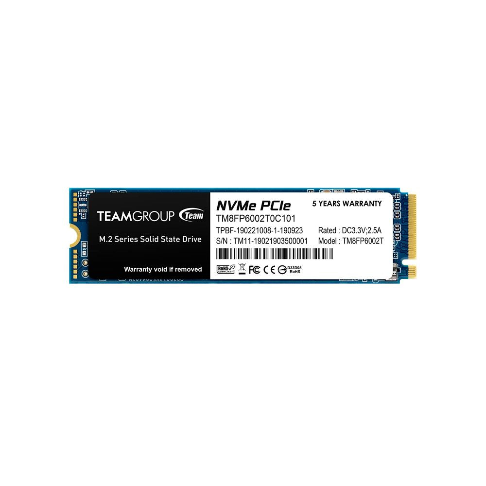 DISCO SSD TEAMGROUP NVME MP33 2TB PCIe 3x4 con NVMe 1.3 (TM8FP6002T0C101)