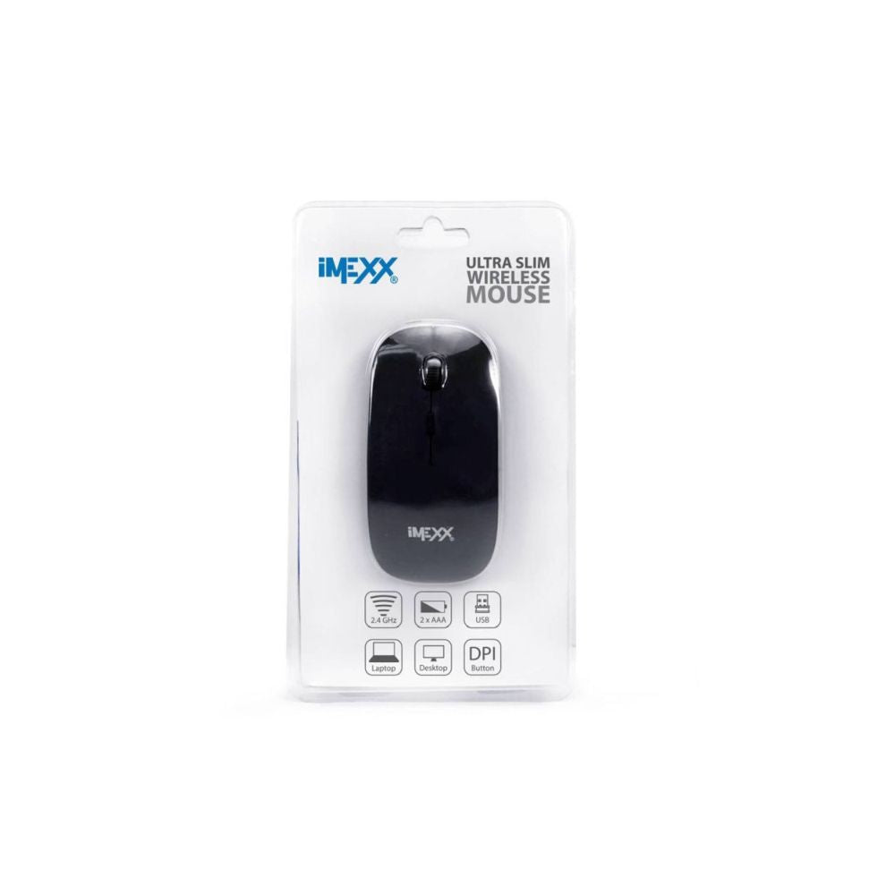 MOUSE IMEXX ULTRA SLIM BLACK WIRELESS (PN:IME-26302)