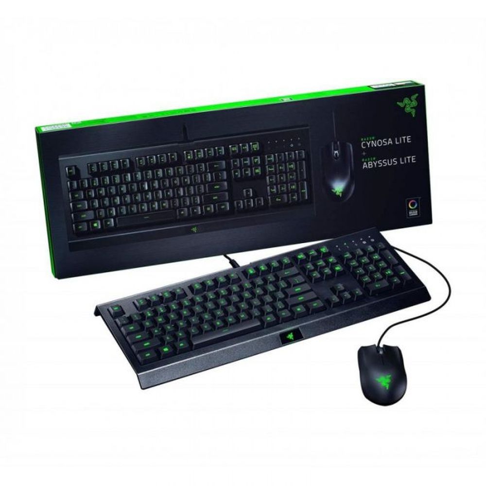 TECLADO GAMER RAZER CYNOSA LITE + MOUSE ABYSSUS LITE RGB