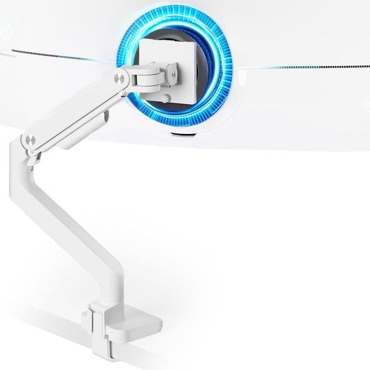 SOPORTE ARES WING BLANCO DE MESA MONITOR 17 A 49 MESA 50 GRADOS ALUMINIO