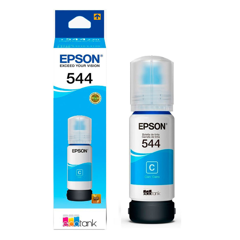 Botella tinta EPSON T544 T544220 544 AZUL serie L Original