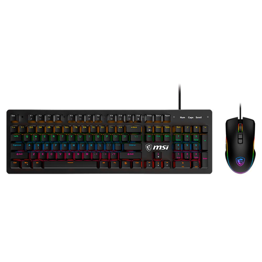 COMBO FORCE GK300 MSI GAMING USB 2.0 INTERRUPTORES AZULES
