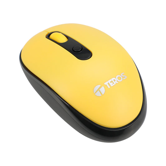 Mouse inalambrico Teros TE5075Y NEGRO AMARILLO 1600dpi USB