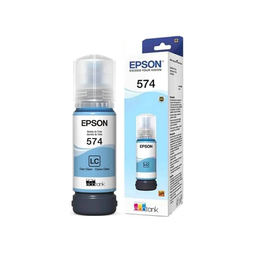 Botella Tinta Epson CIAN CLARO 574 T574 T574520-AL PARA L18050 L8050 70ML