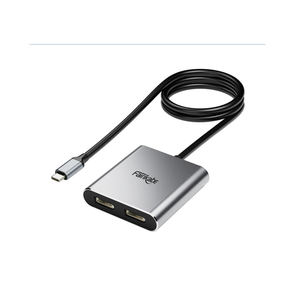 Adaptador USB C a DISPLAYPORT dual USB C A 2 DISPLAYPORT PC MAC IPAD