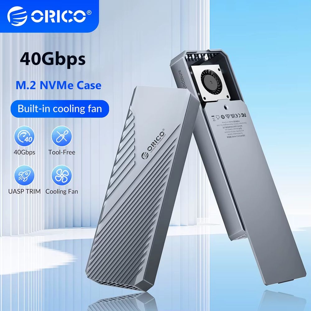 ENCLOSURE M2 NVME CNM2-U4 USB4 Tipo-C THUNDERBOLT 4/3 40GBPS SSD 2230 2242 2260 2280 KEY M COMPATIBLE UASP TRIM (CNM2-U4-GY)