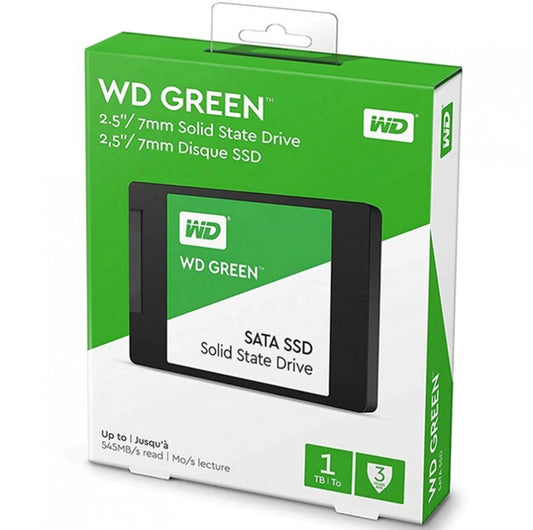 DISCO SSD SATA WESTERN DIGITAL GREEN 1TB G3 SATA WDS100T3G0A - 545 MB/s en lec.  PC LAPTOP