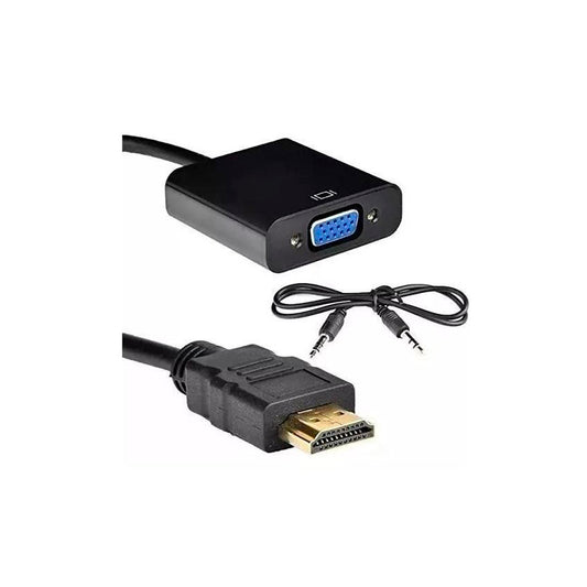 Cable Convertidor Hdmi A Vga + Audio 3.5 Stereo ADAPTADOR HDMI A VGA