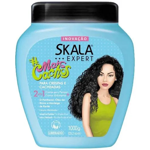 Máscara Skala Mais Cachos Hidratación De 1l 1kg para cabello tipo 3ABC