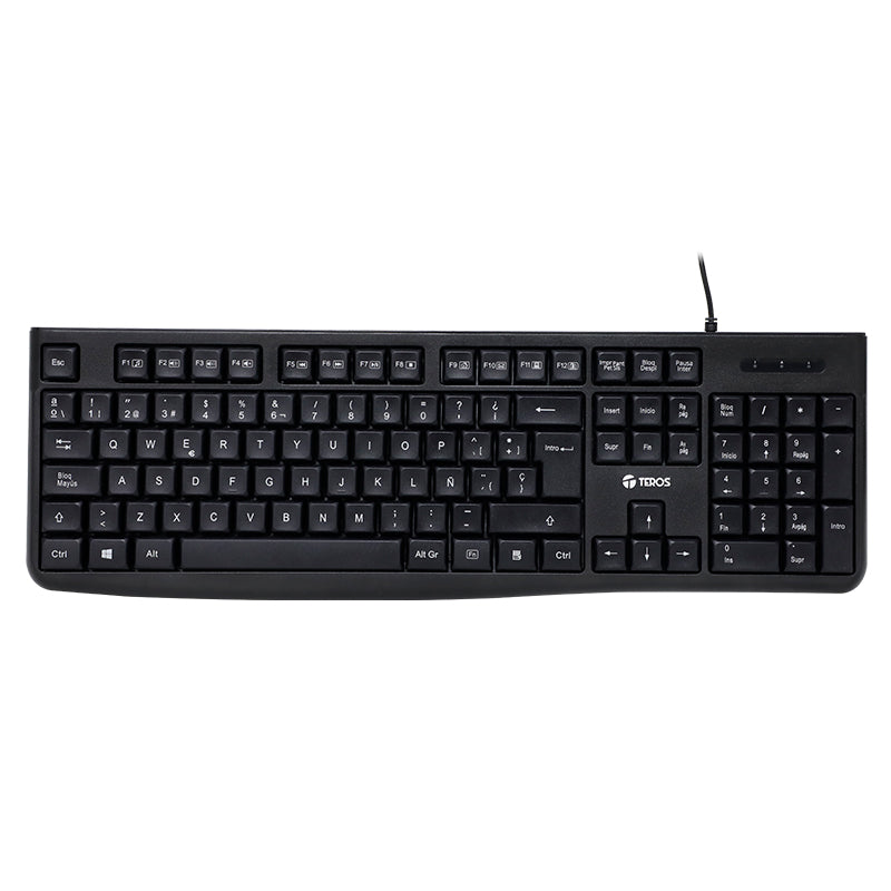 TECLADO MULTIMEDIA TE-4067S MULTIMEDIA USB 2.0 NEGRO NUMERICO TEROS