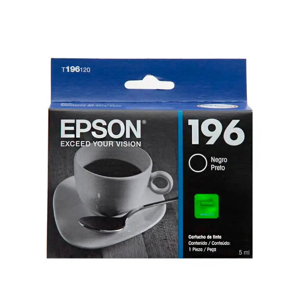 CARTUCHO EPSON 196 NEGRO EPSON PARA XP-20 XP-101 XP-201 XP-204 XP-211 XP-214 XP-401 XP-411 - T196120