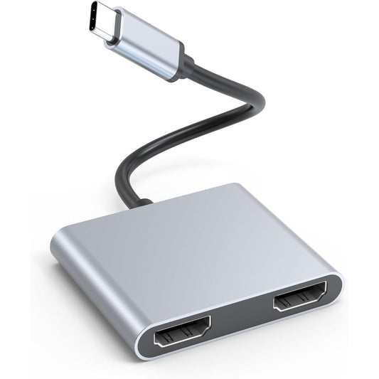 ADAPTADOR VIDEO USB C A HDMI 2 SALIDAS HDMI PC MAC IPAD