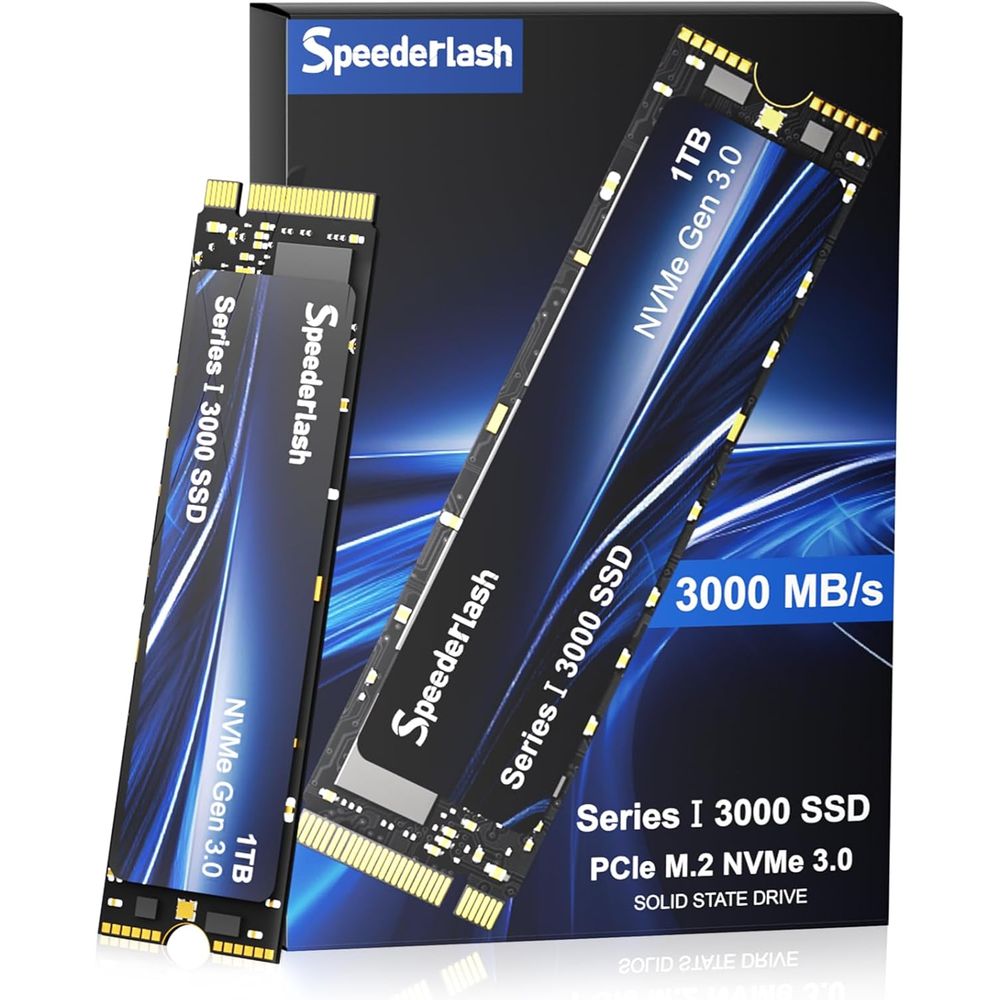 UNIDAD INTERNA DE ESTADO SOLIDO SSD M.2 SPEEDERLASH NVMe PCIE 3.0 1TB 3100MBS CACHE SLC 3D NAND