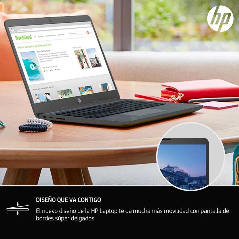 Laptop HP BÁSICA 14-CF2075LA 14' HD I5 10ma 4GB 256GB SSD W10 VELOZ (PN 29B29LA)