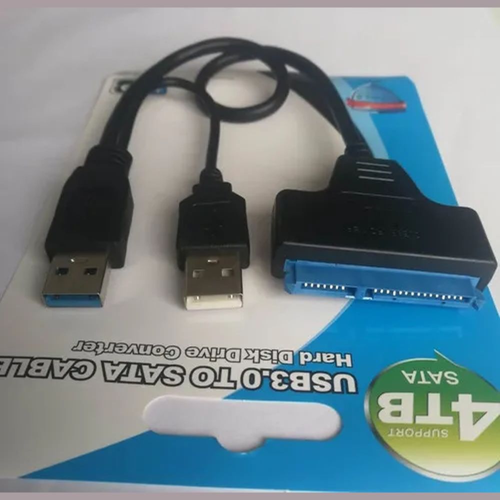 Cable Sata A Usb 3.0 Adaptador Para Disco Duro 2.5 4tb Color Negro