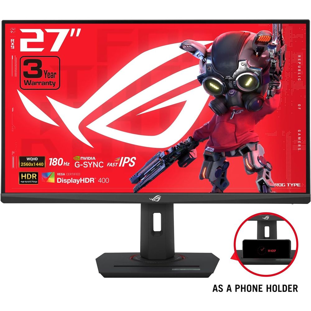 Monitor ASUS ROG STRIX XG27ACS 27' 2560x1440 1MS 170HZ PIVOTE GIRO FREESYNC HDMI