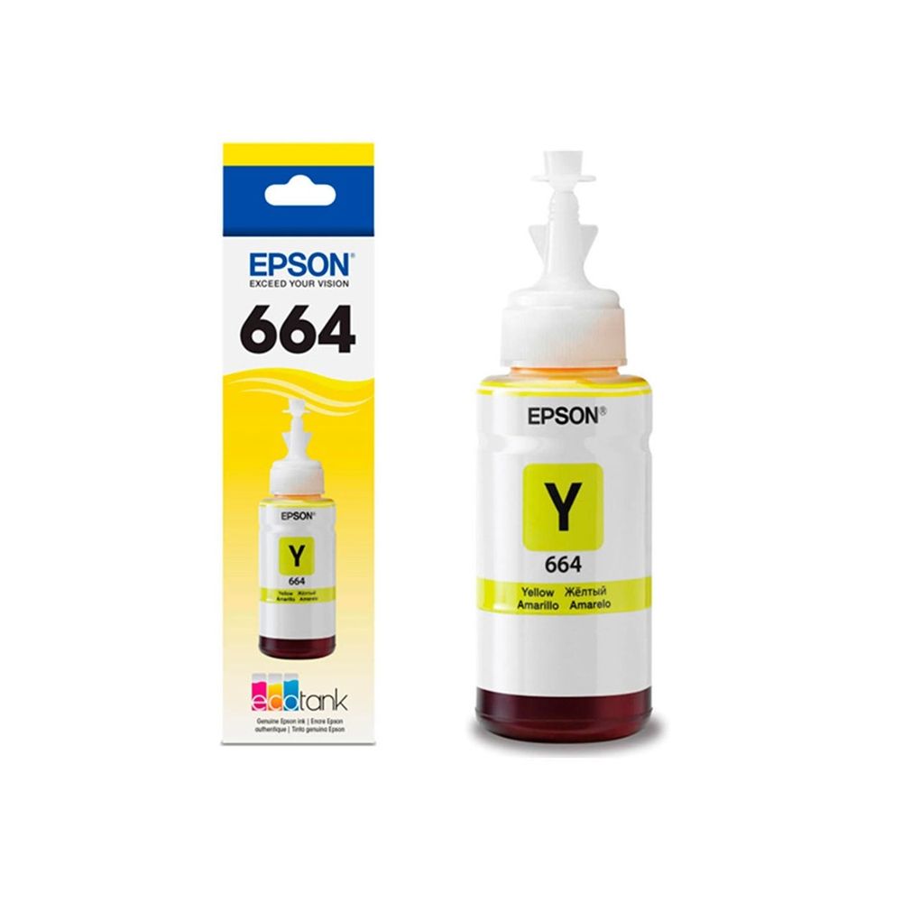 Botella tinta EPSON T664420 T664 AMARILLA 664 serie L 100% original