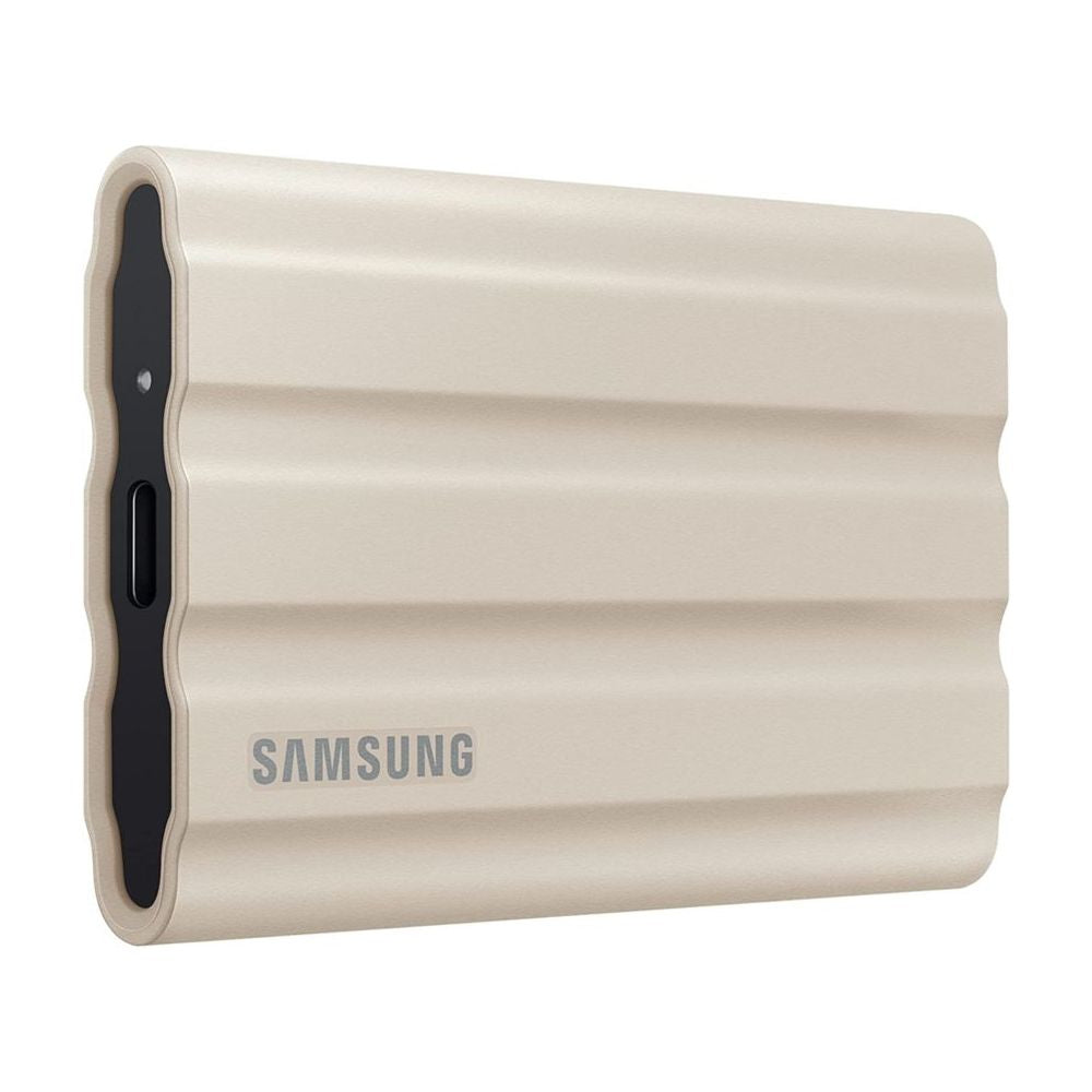 Disco SSD externo SAMSUNG BEIGE T7 SHIELD 2TB 3.2 TIPO C 1050MB/S