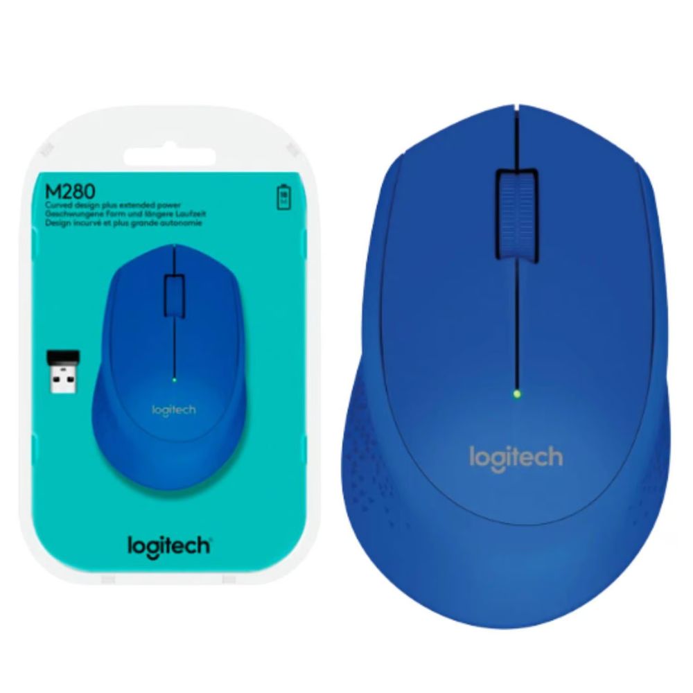 MOUSE INALAMBRICO USB AZUL M280 LOGITECH 3 BOTONES