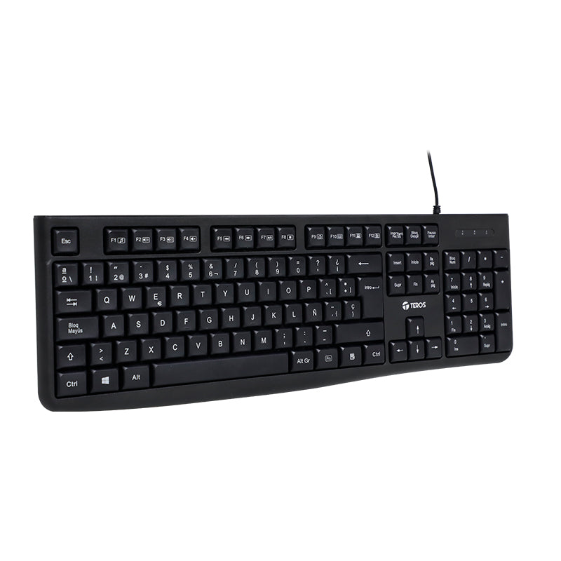 TECLADO MULTIMEDIA TE-4067S MULTIMEDIA USB 2.0 NEGRO NUMERICO TEROS
