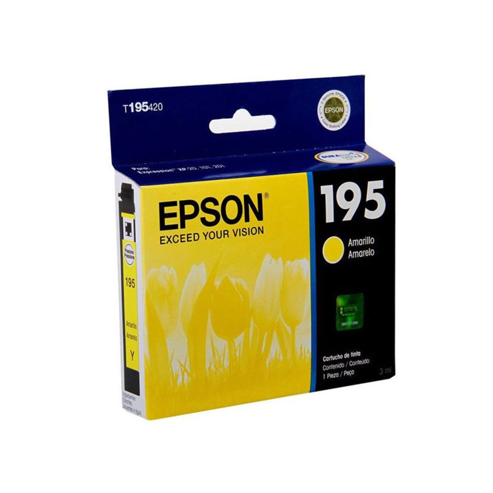 CARTUCHO EPSON 195 AMARILLO PARA XP20 XP101 201 204 XP-211 214 401 411 - T195420