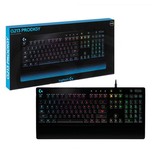 Teclado Gamer Logitech G213 Prodigy Multimedia USB RGB