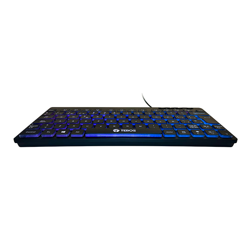 TECLADO GAMER TE-4066G ESPAÑOL NEGRO ILUMINADO INALAMBRICO