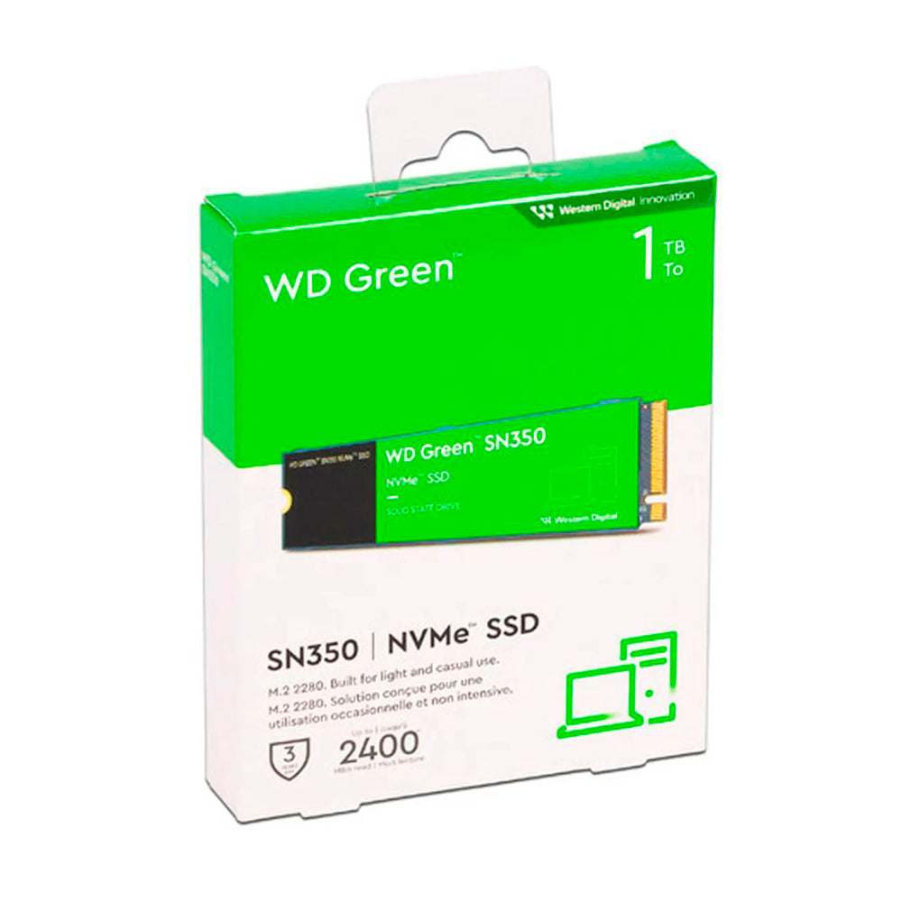 DISCO SSD M.2 WESTERN DIGITAL GREEN SN350 M2 NVMe 1TB PCI-E Gen3x4 (WDS100T2G0C)