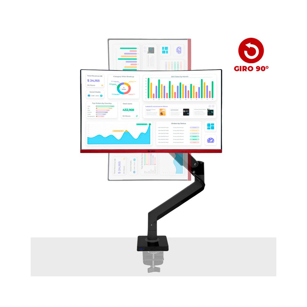 RACK TEROS TE-7113 PARA MONITOR DE 22' A 35' HASTA 12KG