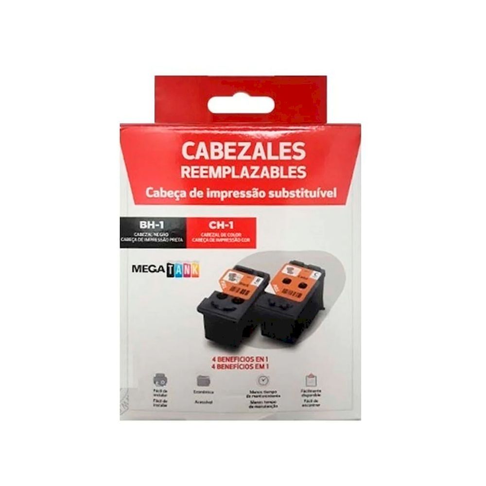 PACK CABEZAL CANON BH-1 NEGRO + CH-1 COLOR G1100 G1110 G2100 G2101 G2110 G2111 G3100 G3101 G3110 G3111 G4102 G4110 G4111